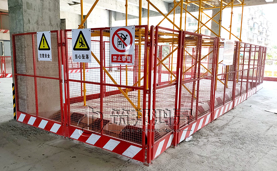 建筑工地塔吊護欄，塔吊基礎護欄